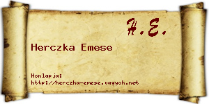 Herczka Emese névjegykártya